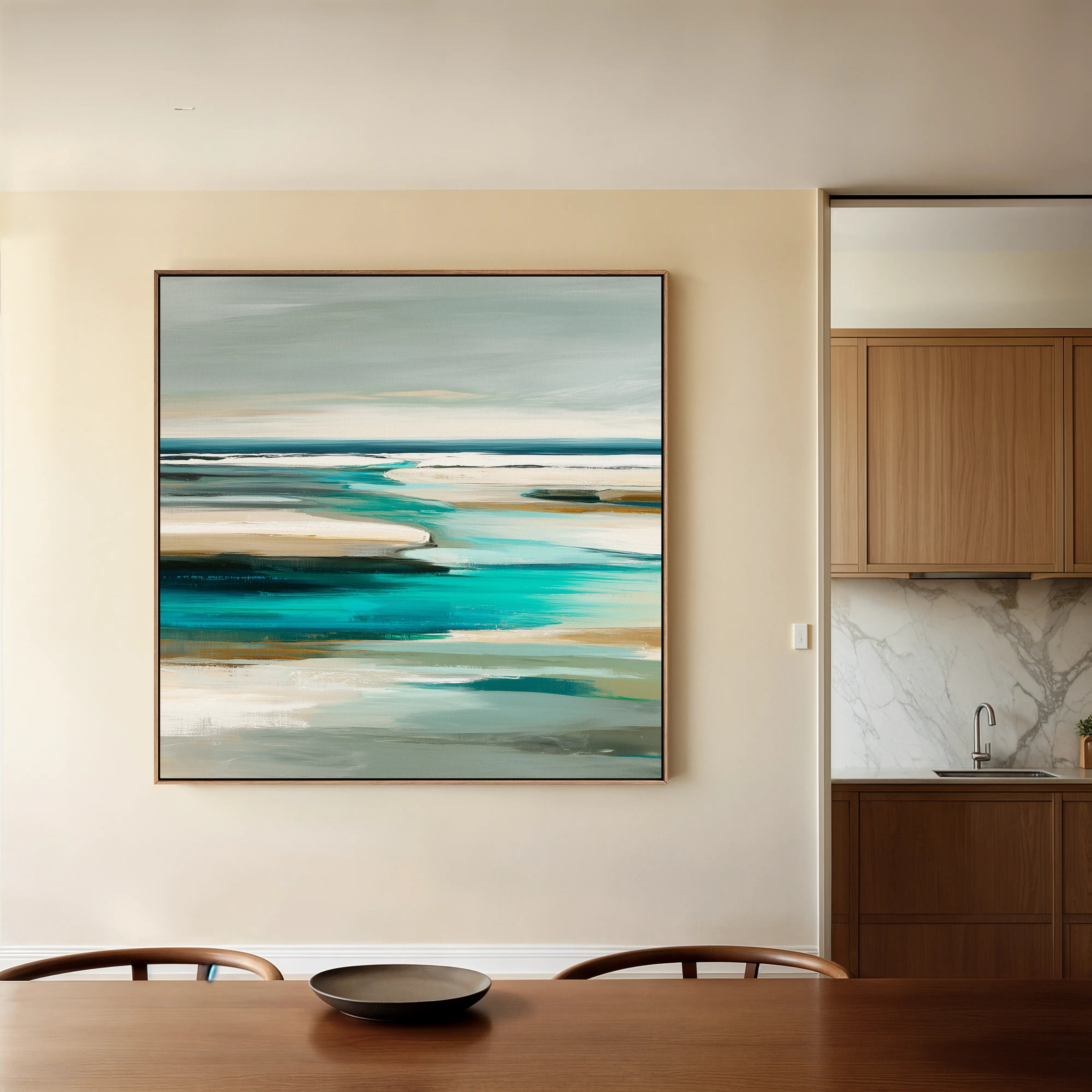 Abstract 930 Canvas Art 60 x 60 cm / Black
