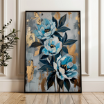 Floral 930 Canvas Art 60 x 40 cm / Black