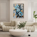Floral 930 Canvas Art 60 x 40 cm / Black