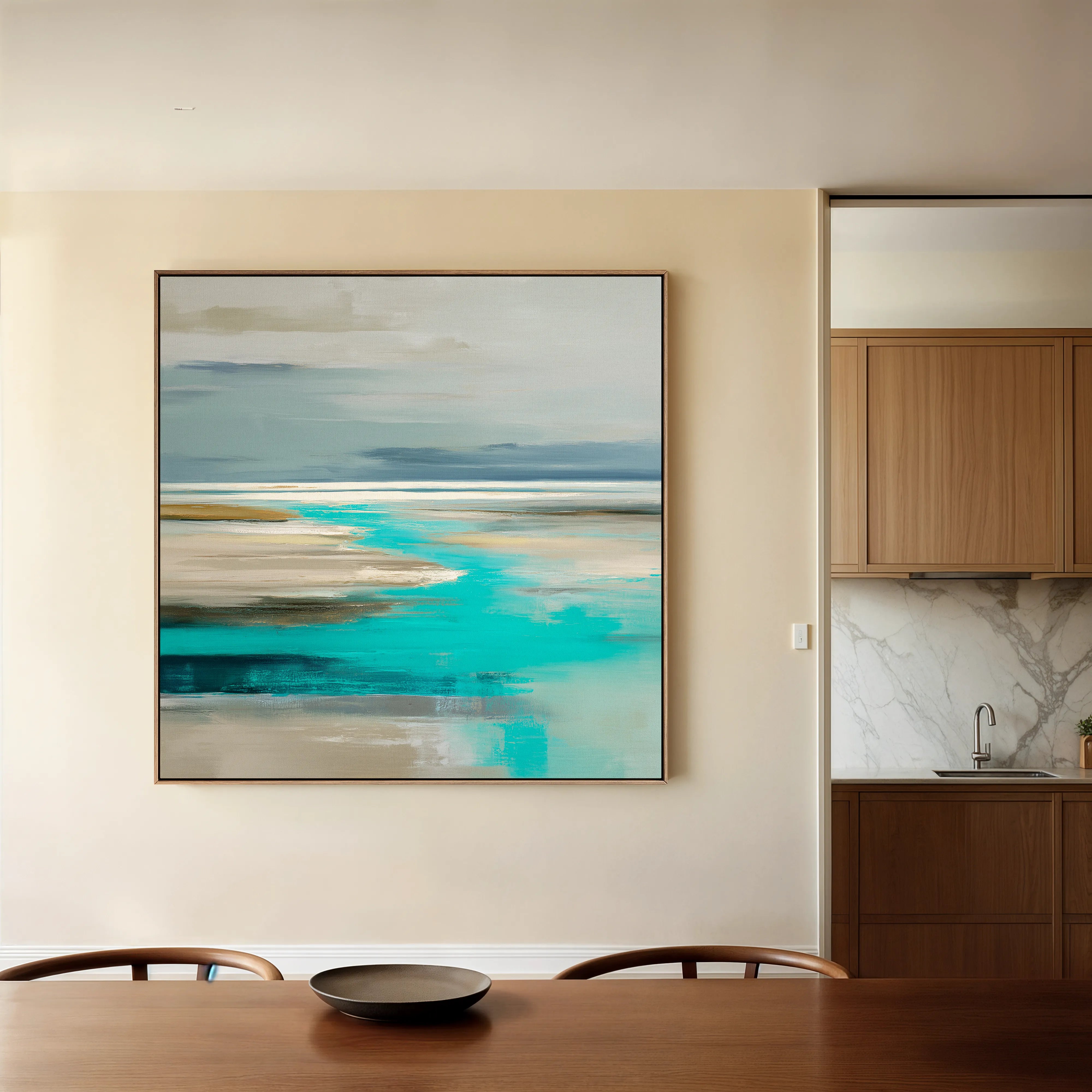 Abstract 931 Canvas Art 60 x 60 cm / Black