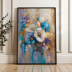 Floral 931 Canvas Art 60 x 40 cm / Black