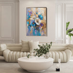 Floral 931 Canvas Art 60 x 40 cm / Black