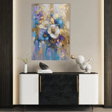 Floral 931 Canvas Art 60 x 40 cm / Black