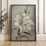 Floral 932 Canvas Art 60 x 40 cm / Black