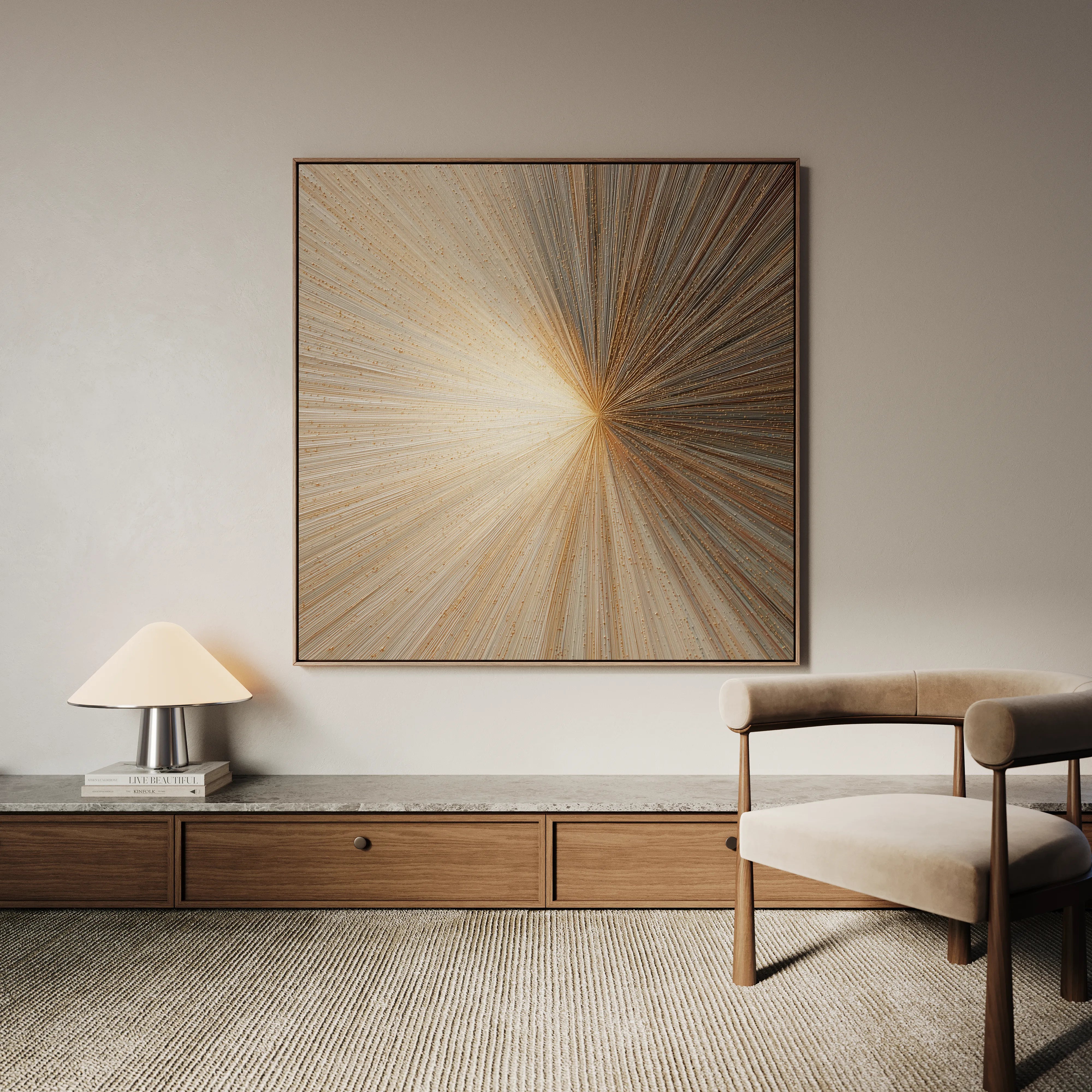 Abstract 934 Canvas Art 60 x 60 cm / Black