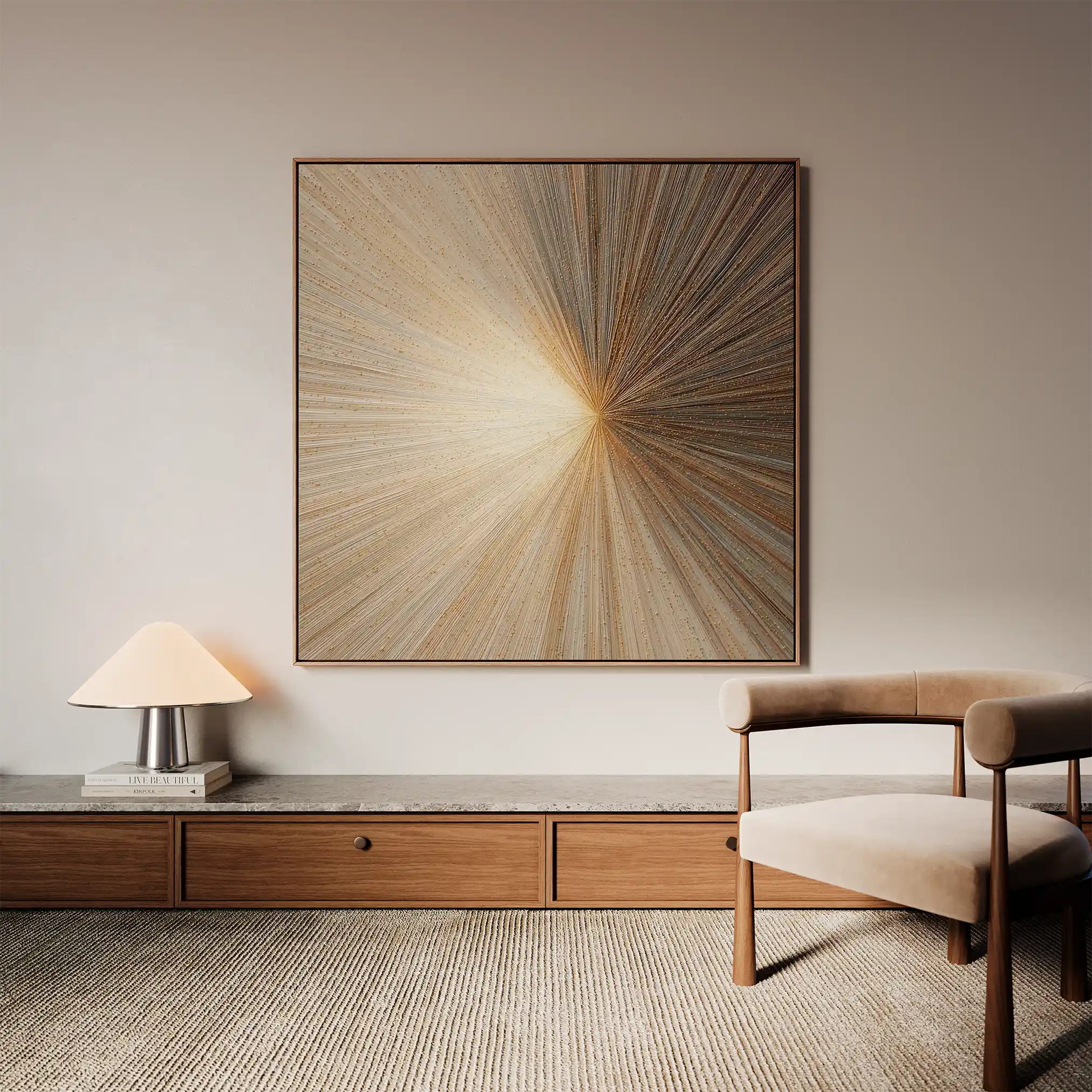 Abstract 934 Canvas Art 60 x 60 cm / Black