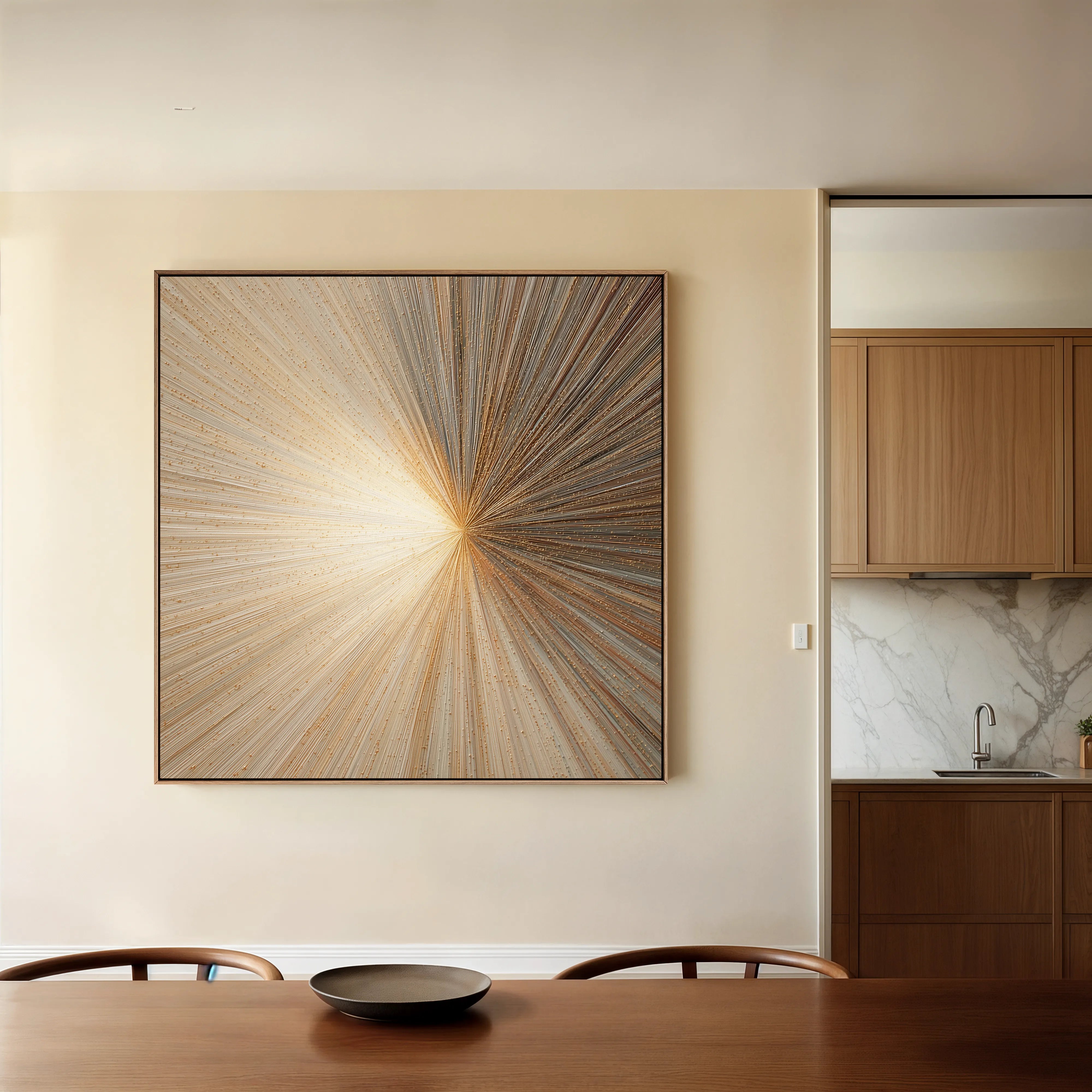 Abstract 934 Canvas Art 60 x 60 cm / Black