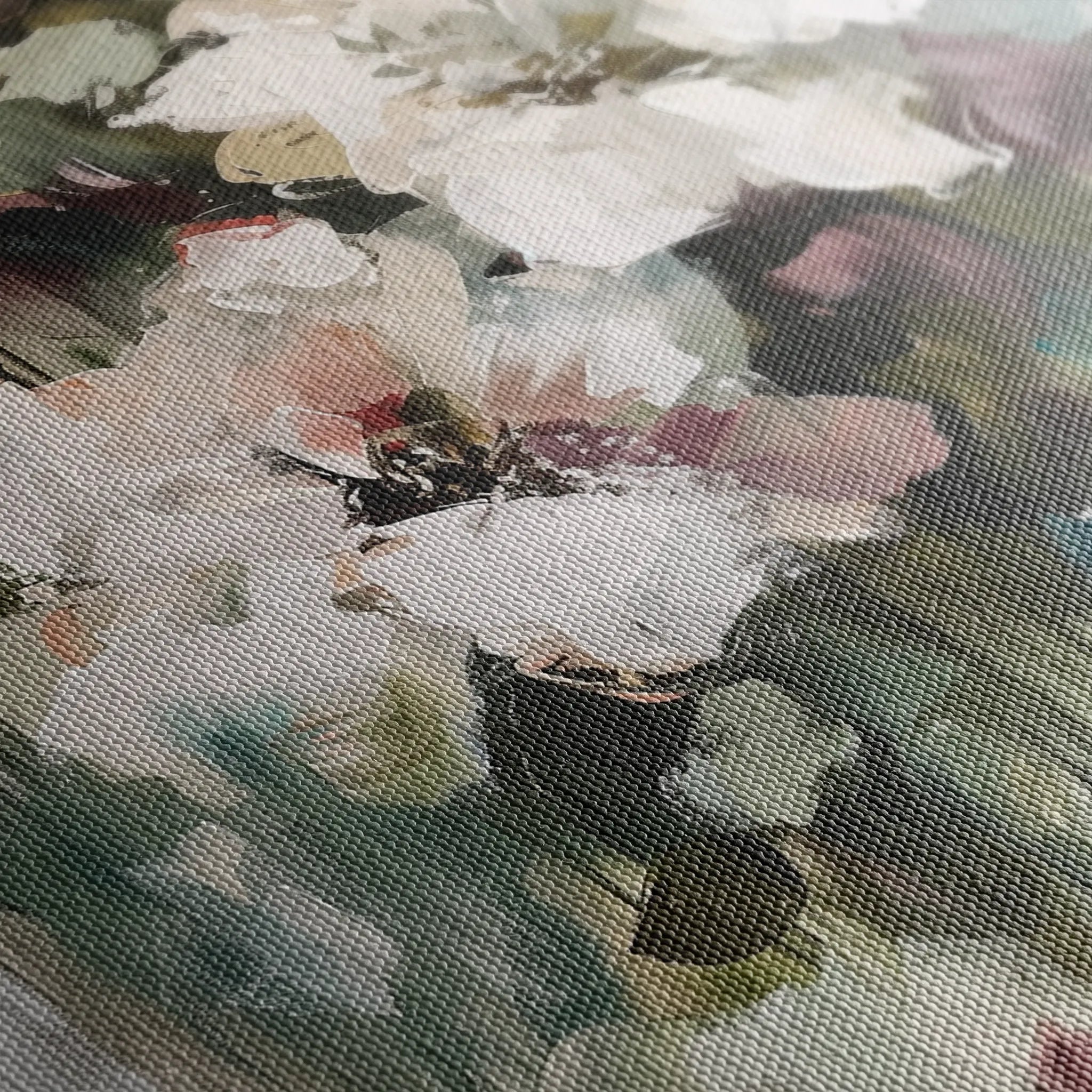 Floral 934 Canvas Art 60 x 40 cm / Black