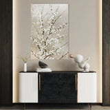 Floral 935 Canvas Art 60 x 40 cm / Black