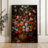 Floral 936 Canvas Art 60 x 40 cm / Black