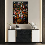 Floral 936 Canvas Art 60 x 40 cm / Black