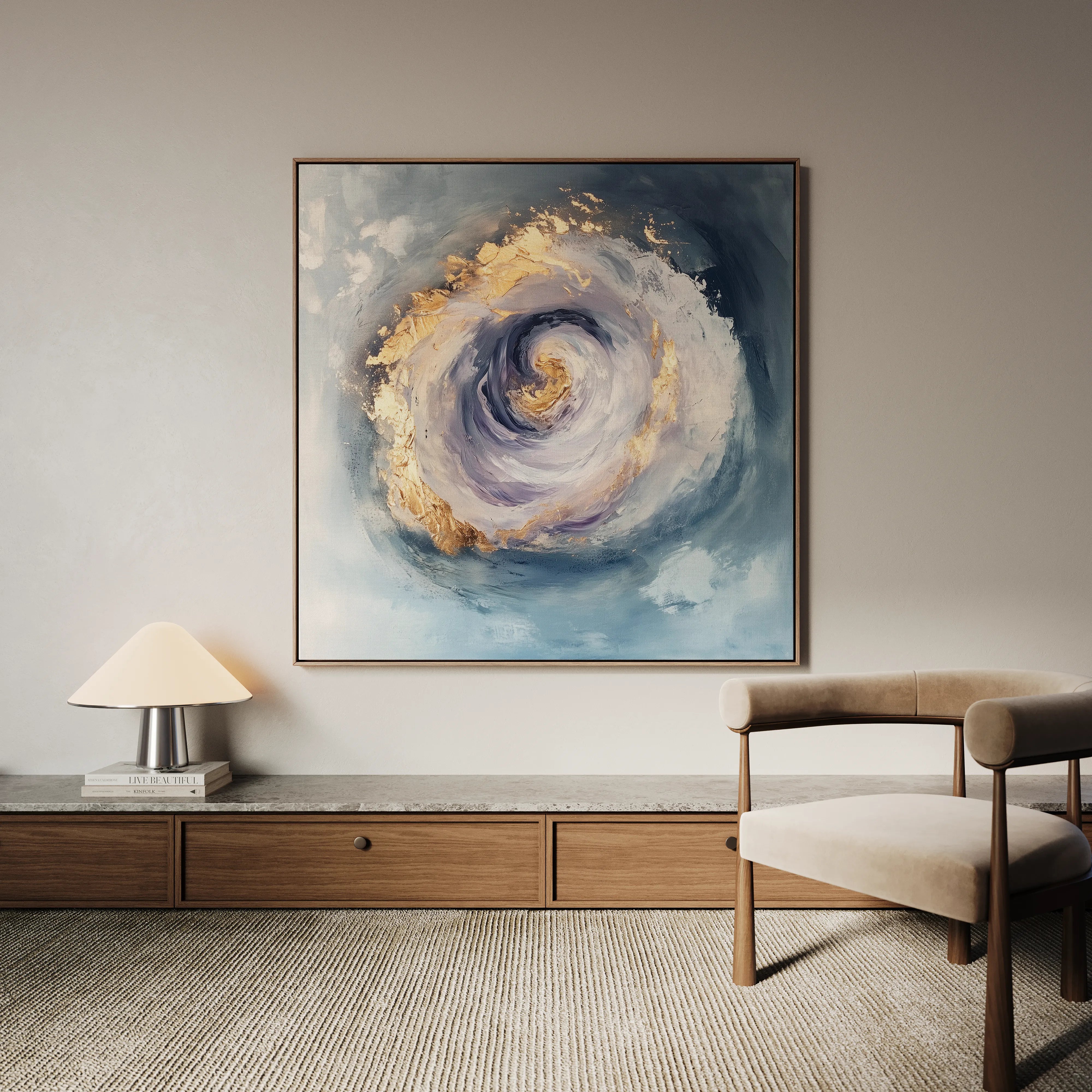 Abstract 937 Canvas Art 60 x 60 cm / Black
