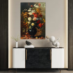 Floral 937 Canvas Art 60 x 40 cm / Black