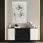 Floral 938 Canvas Art 60 x 40 cm / Black