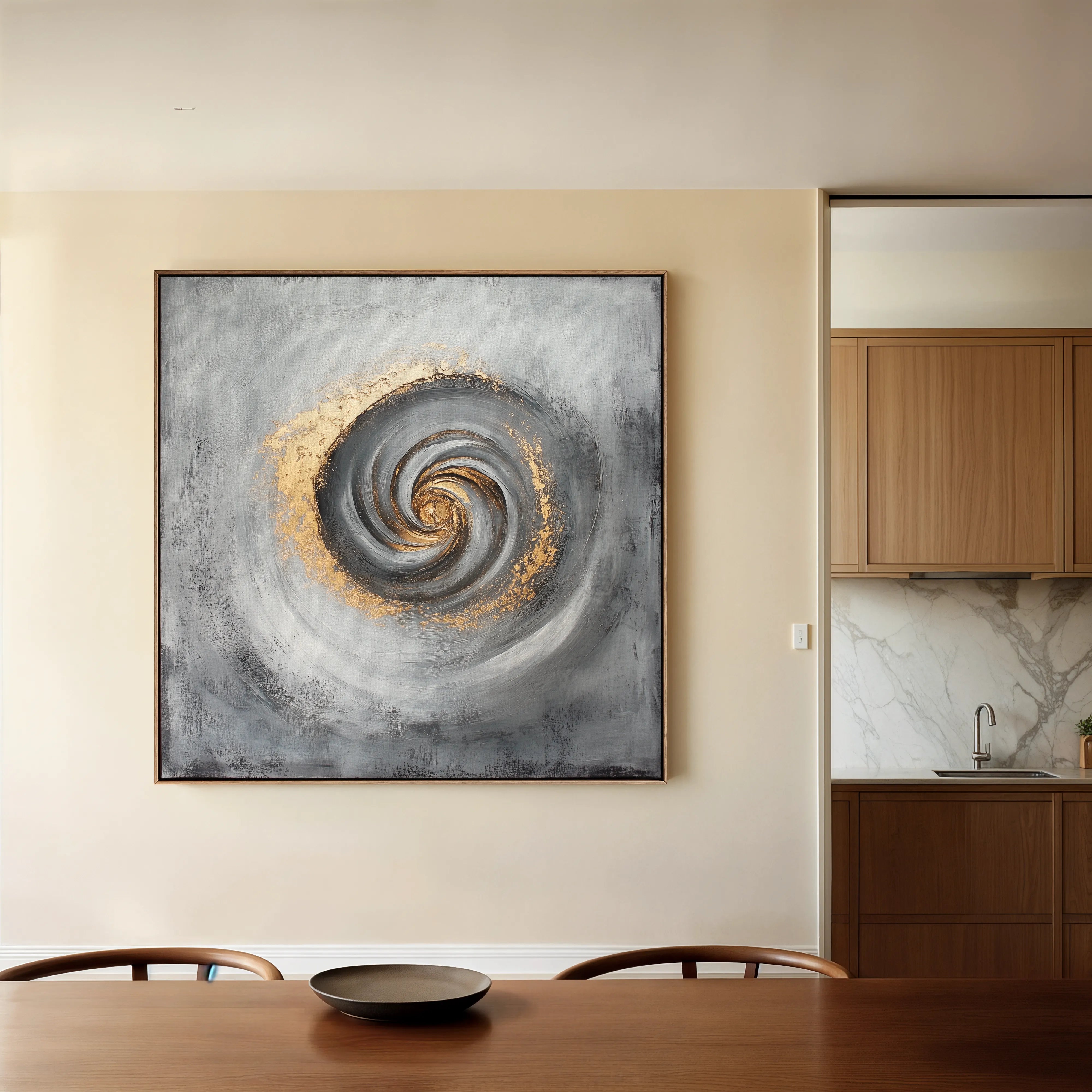 Abstract 939 Canvas Art 60 x 60 cm / Black