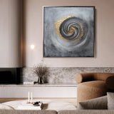 Abstract 939 Canvas Art 60 x 60 cm / Black
