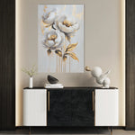 Floral 939 Canvas Art 60 x 40 cm / Black