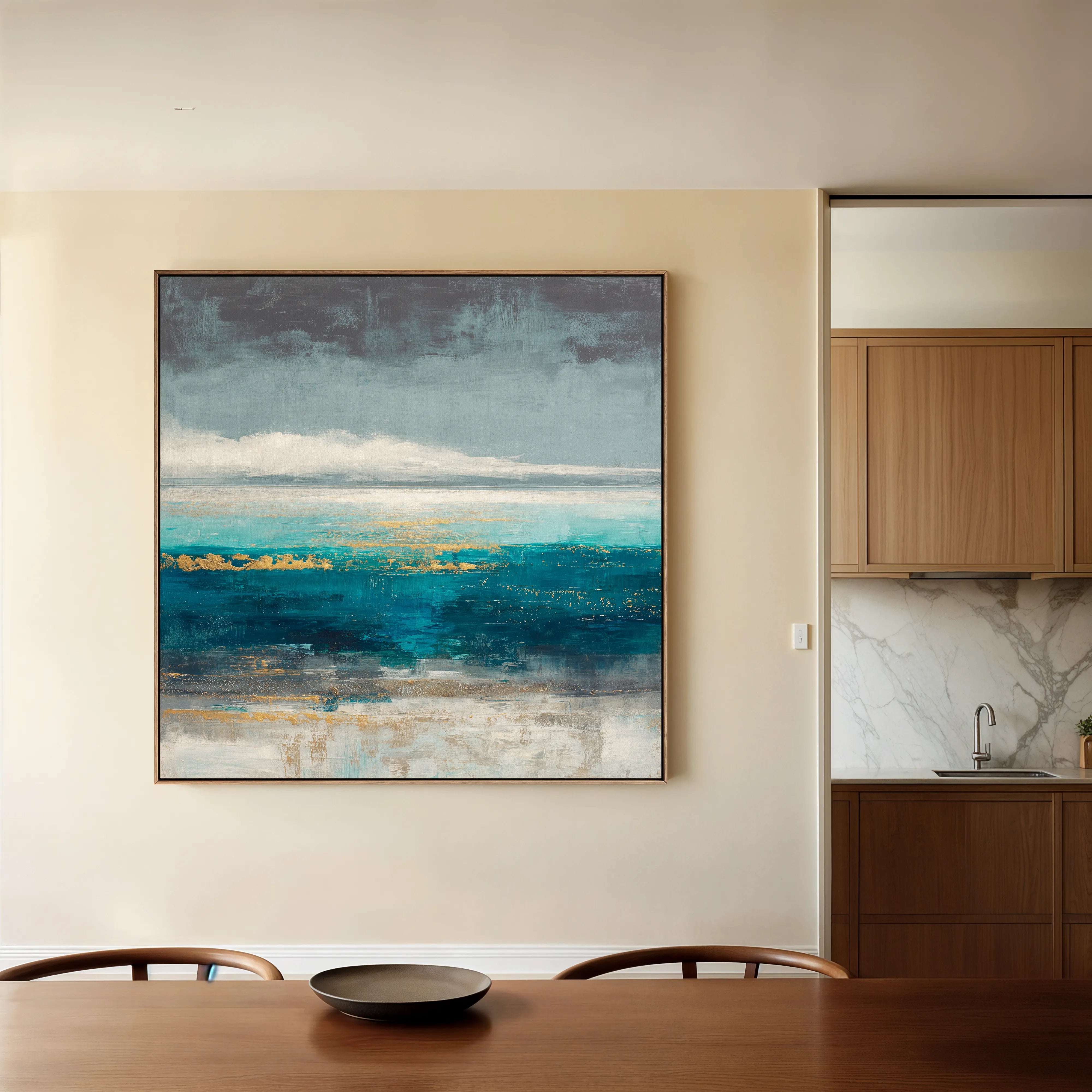 Abstract 940 Canvas Art 60 x 60 cm / Black