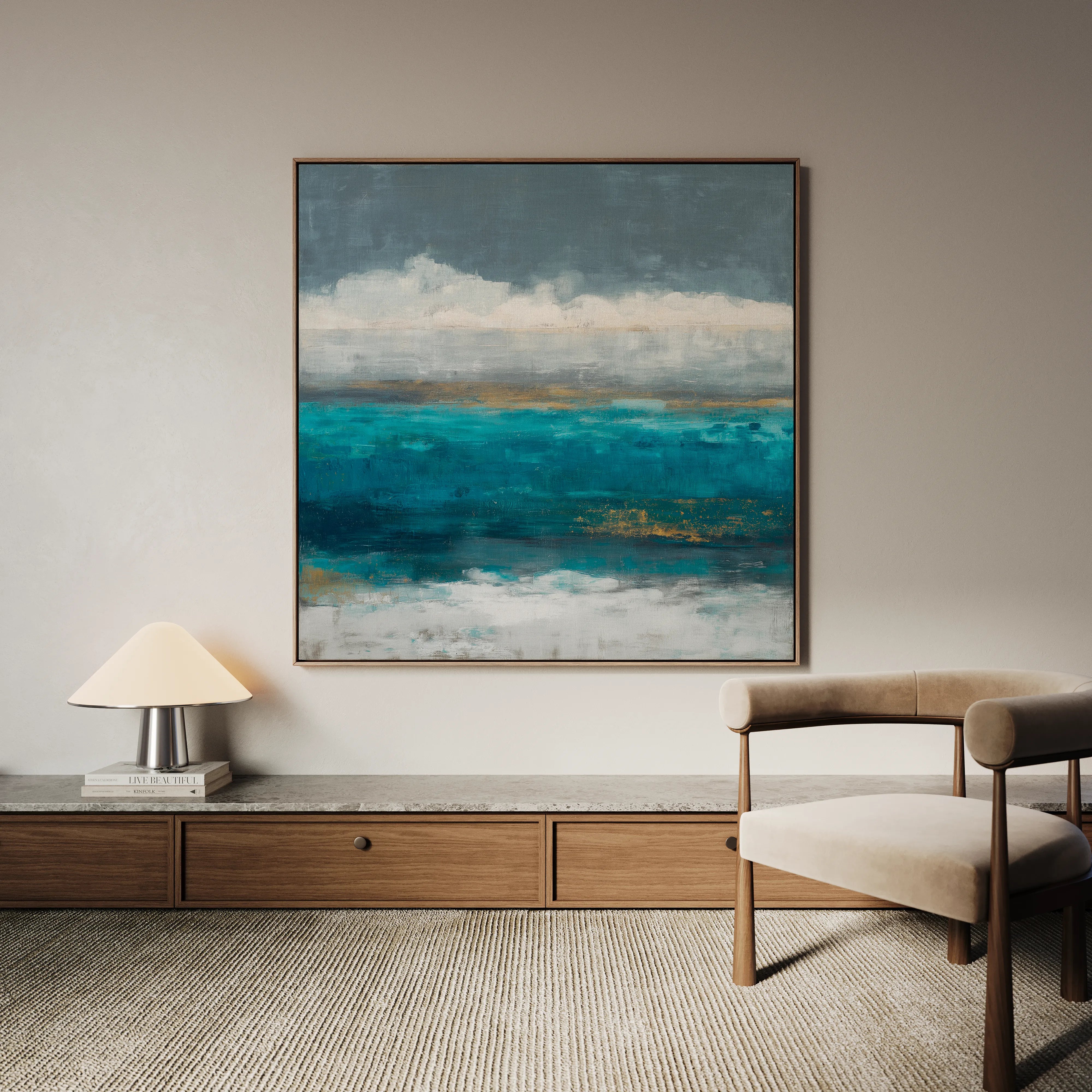 Abstract 941 Canvas Art 60 x 60 cm / Black