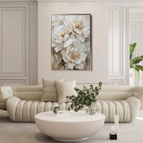 Floral 941 Canvas Art 60 x 40 cm / Black