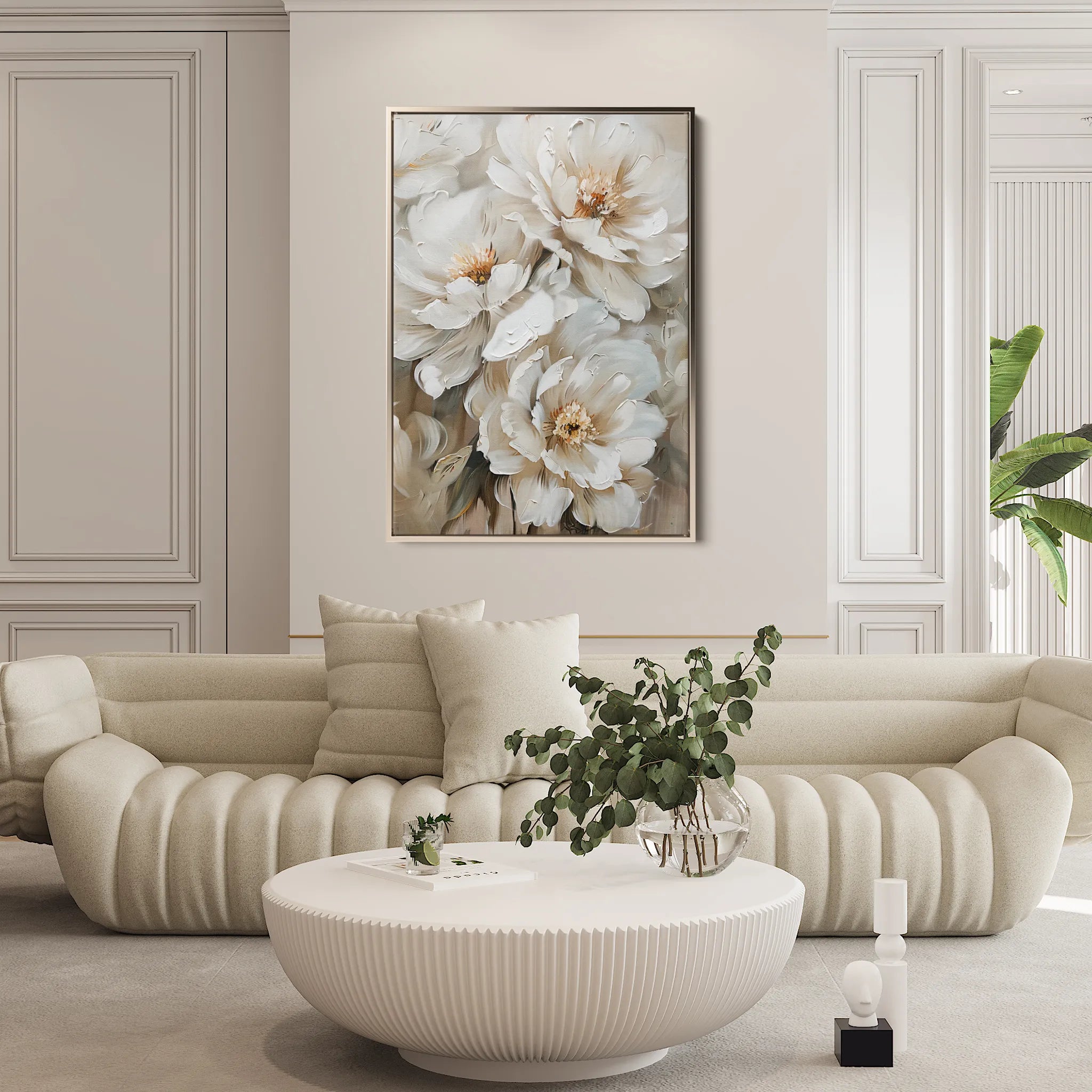 Floral 941 Canvas Art 60 x 40 cm / Black