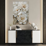 Floral 941 Canvas Art 60 x 40 cm / Black