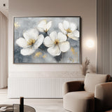 Floral 942 Canvas Art 60 x 40 cm / Black