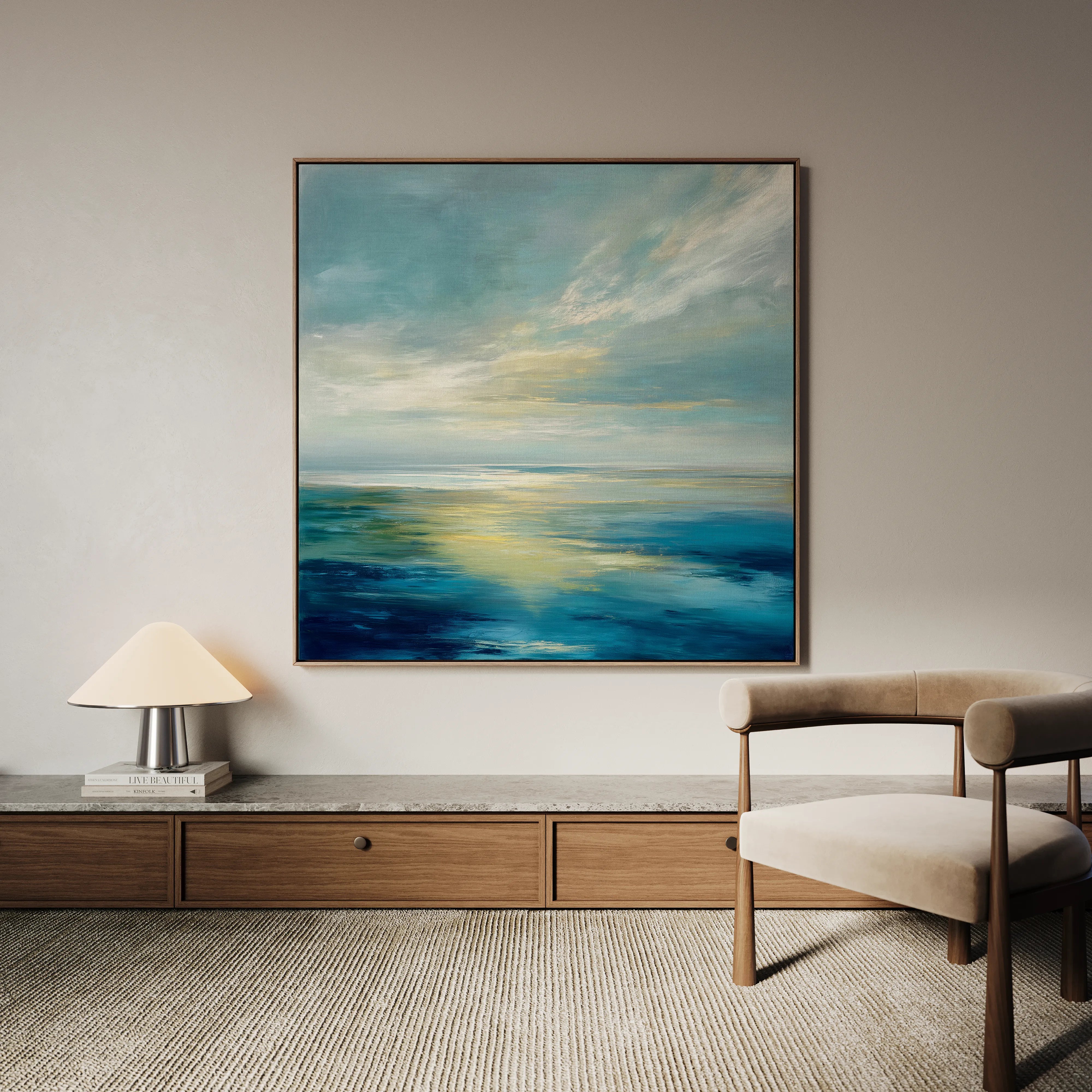 Abstract 943 Canvas Art 60 x 60 cm / Black