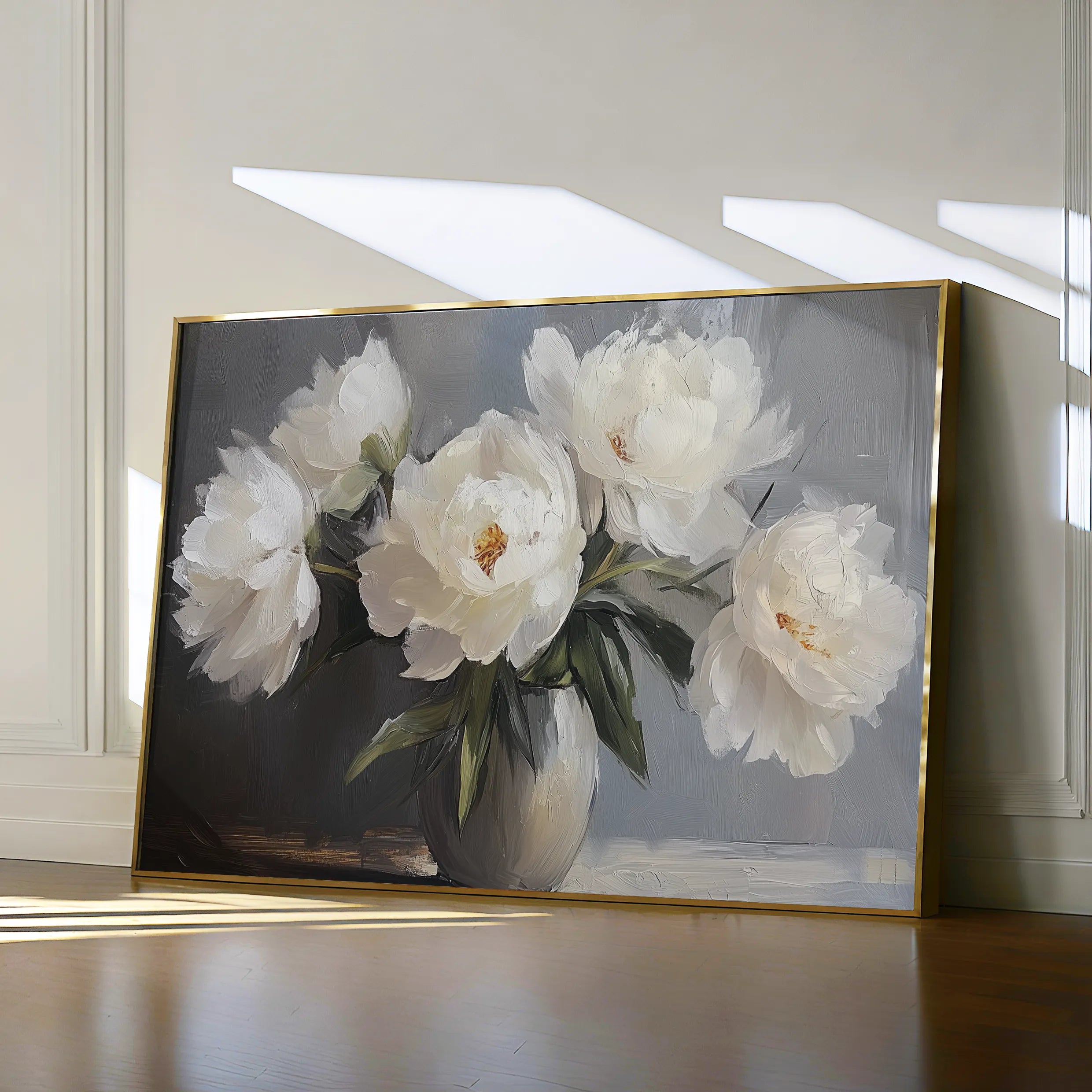 Floral 944 Canvas Art 60 x 40 cm / Black