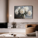 Floral 944 Canvas Art 60 x 40 cm / Black