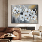 Floral 945 Canvas Art 60 x 40 cm / Black
