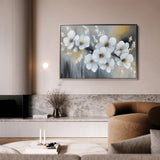 Floral 945 Canvas Art 60 x 40 cm / Black