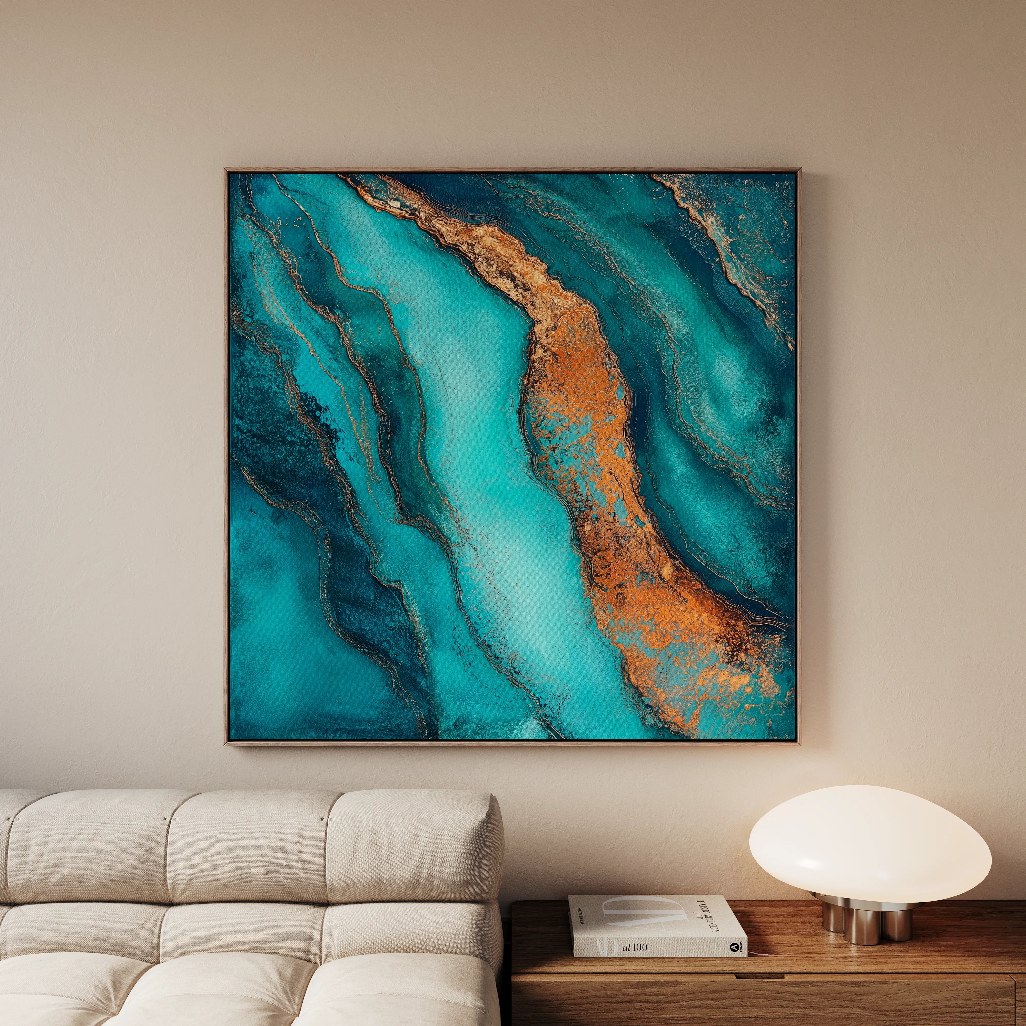 Abstract 947 Canvas Art 60 x 60 cm / Black