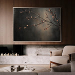 Floral 947 Canvas Art 60 x 40 cm / Black