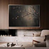 Floral 947 Canvas Art 60 x 40 cm / Black