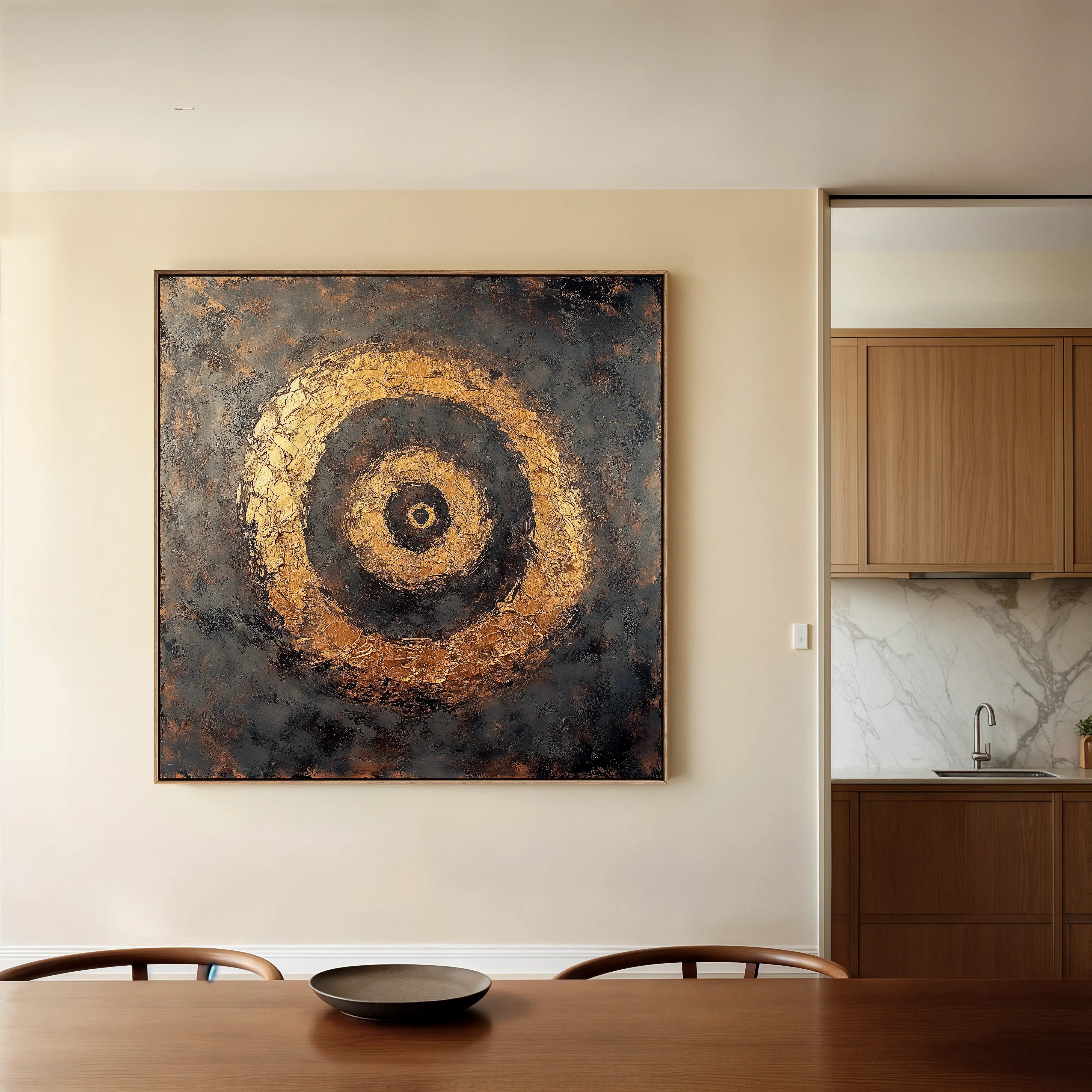 Abstract 948 Canvas Art 60 x 60 cm / Black