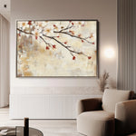 Floral 948 Canvas Art 60 x 40 cm / Black