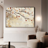 Floral 948 Canvas Art 60 x 40 cm / Black