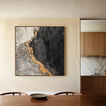 Abstract 949 Canvas Art 60 x 60 cm / Black