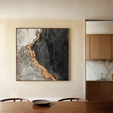 Abstract 949 Canvas Art 60 x 60 cm / Black