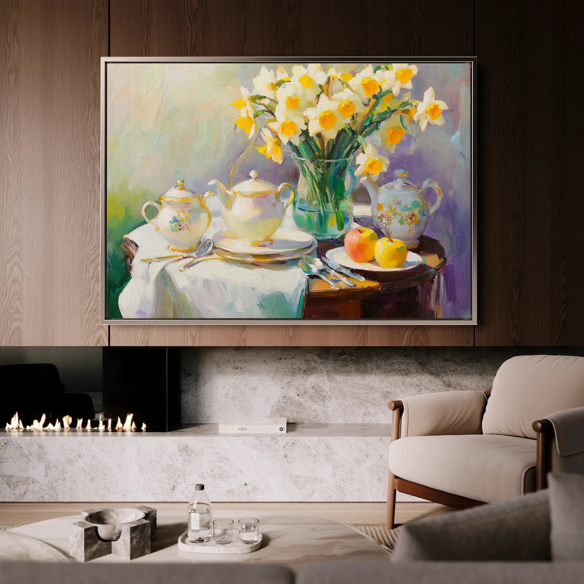 Floral 949 Canvas Art 60 x 40 cm / Black