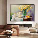 Floral 949 Canvas Art 60 x 40 cm / Black