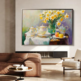 Floral 949 Canvas Art 60 x 40 cm / Black