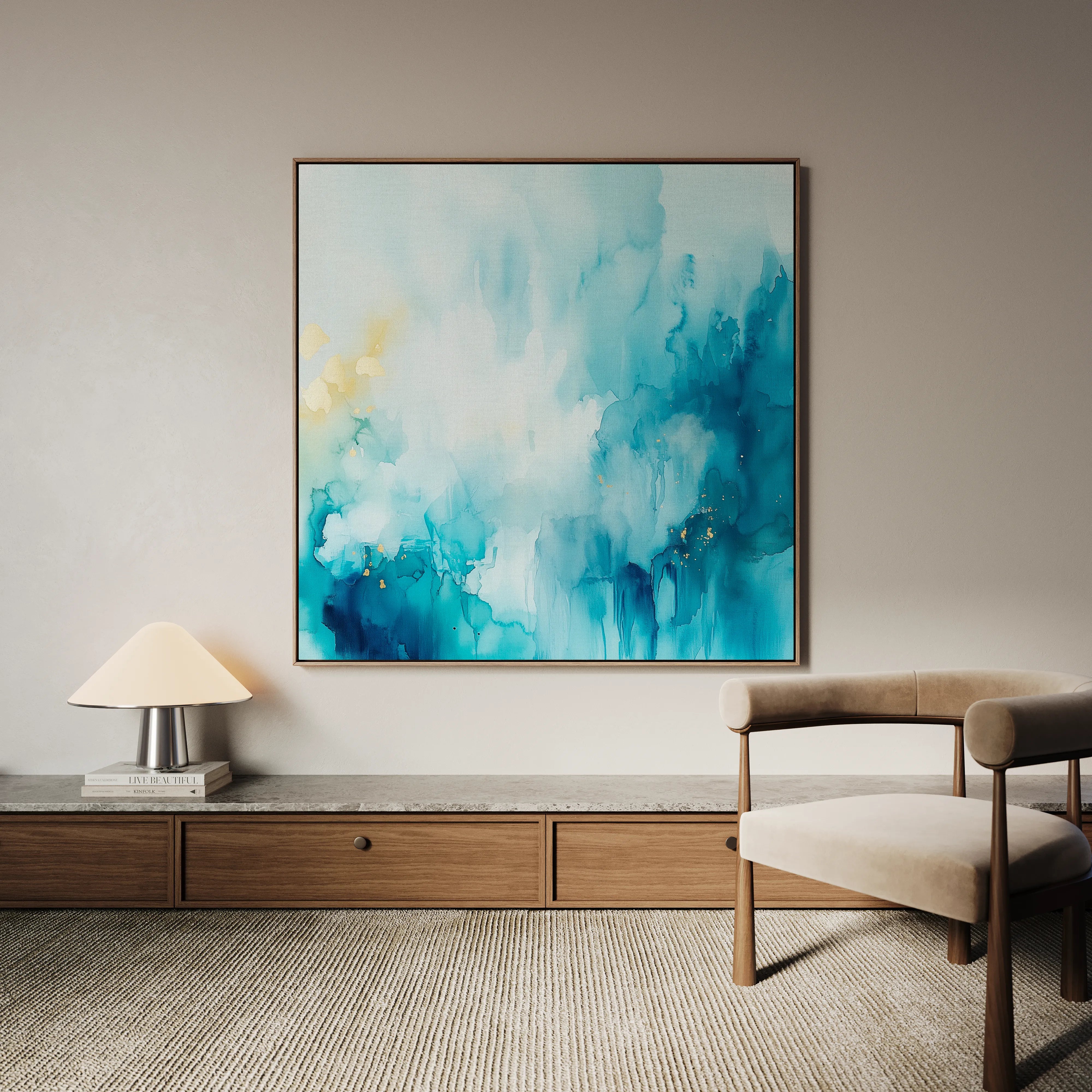 Abstract 950 Canvas Art 60 x 60 cm / Black