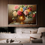 Floral 950 Canvas Art 60 x 40 cm / Black