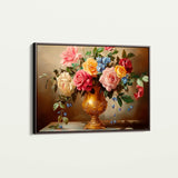 Floral 950 Canvas Art 60 x 40 cm / Black