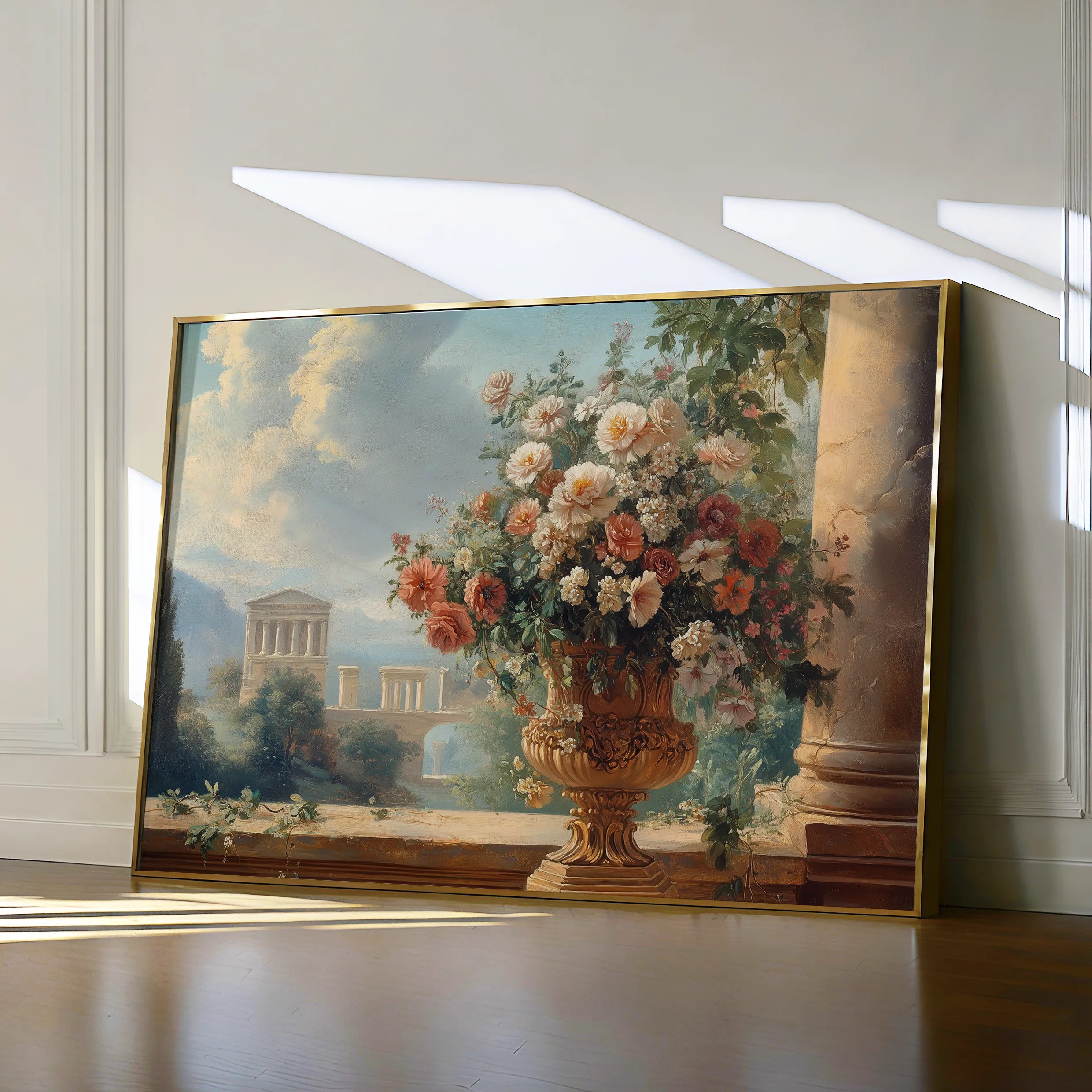 Floral 951 Canvas Art 60 x 40 cm / Black