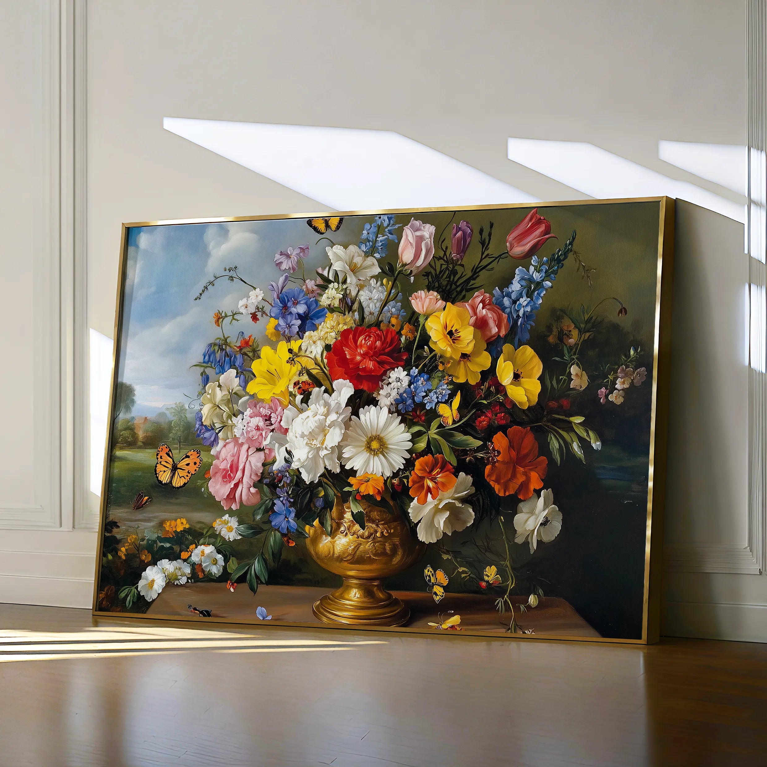 Floral 952 Canvas Art 60 x 40 cm / Black