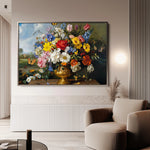 Floral 952 Canvas Art 60 x 40 cm / Black
