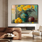 Floral 953 Canvas Art 60 x 40 cm / Black